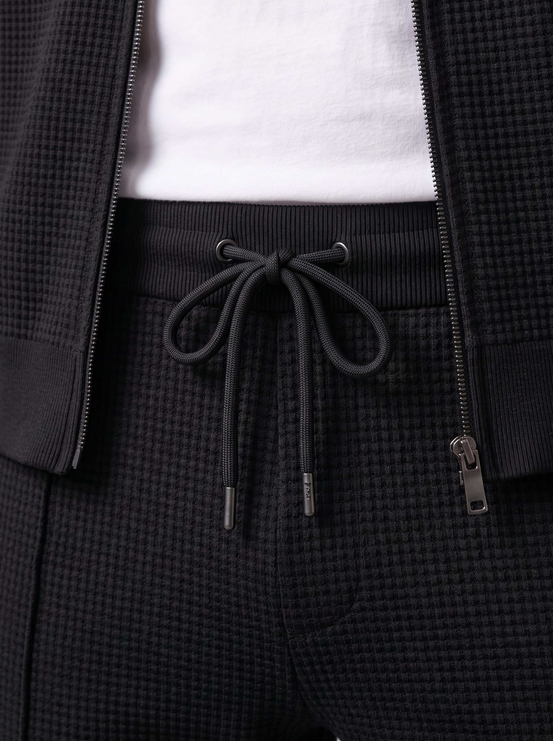 Men's Textured Zip Jacket Trouser Set