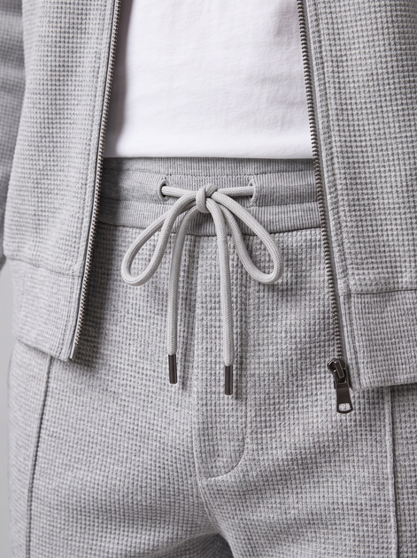 Men's Textured Zip Jacket Trouser Set