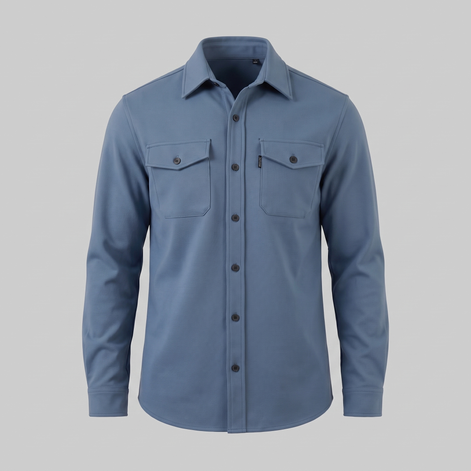 Men's Twin-Pocket Overshirt Slim Fit