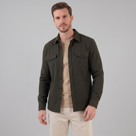 Men's Twin-Pocket Overshirt Slim Fit