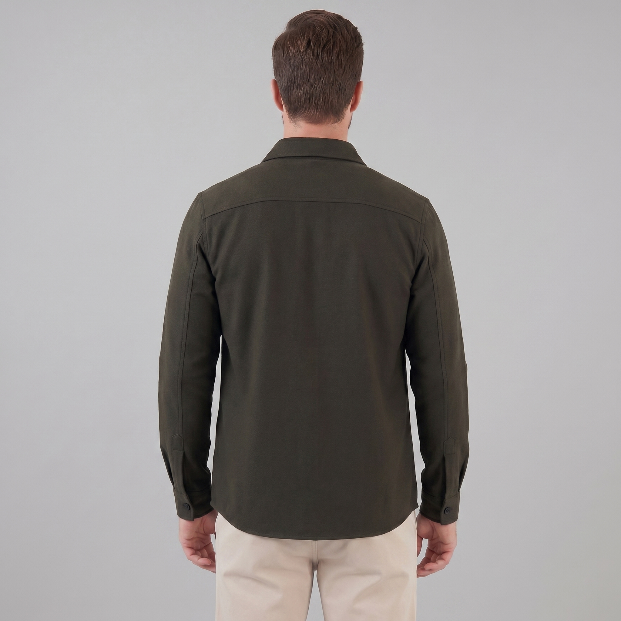 Men's Twin-Pocket Overshirt Slim Fit