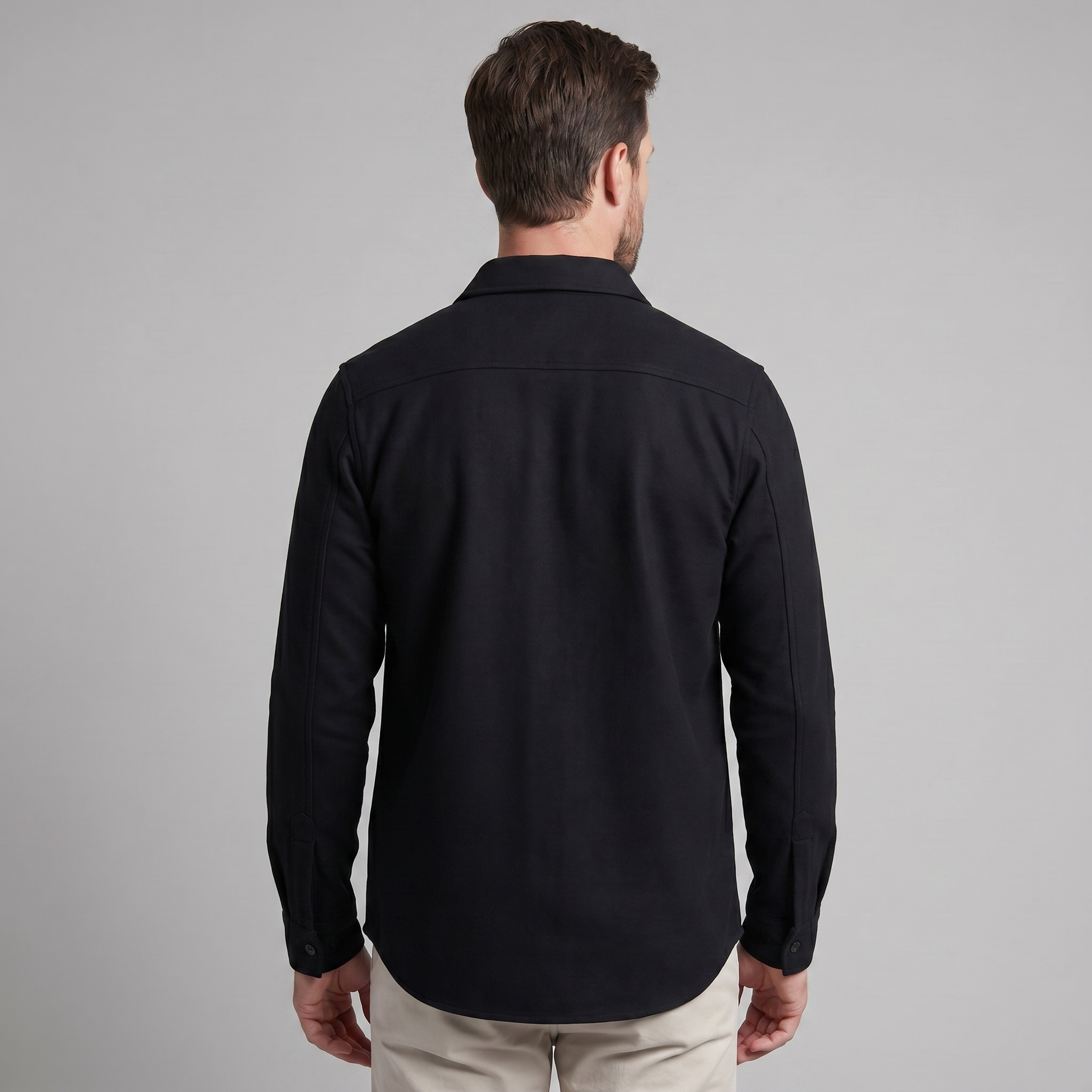 Men's Twin-Pocket Overshirt Slim Fit