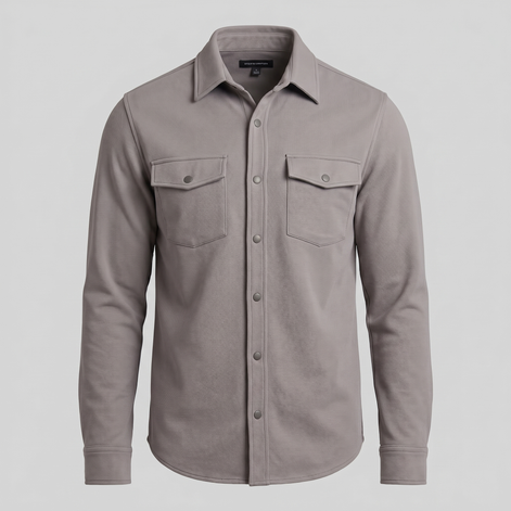 Men's Twin-Pocket Overshirt Slim Fit
