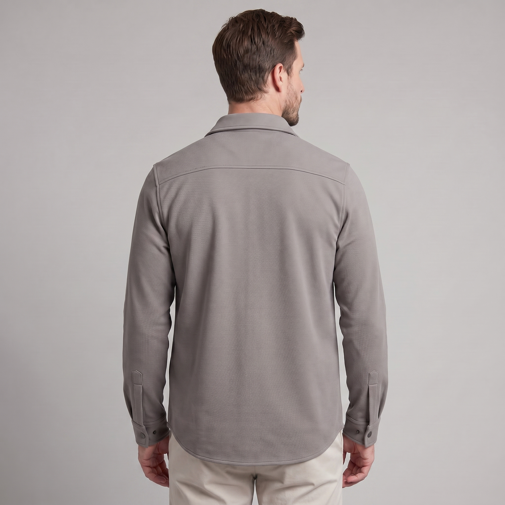 Men's Twin-Pocket Overshirt Slim Fit