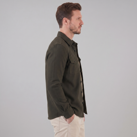 Men's Twin-Pocket Overshirt Slim Fit