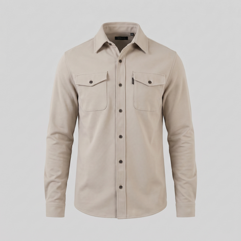 Men's Twin-Pocket Overshirt Slim Fit