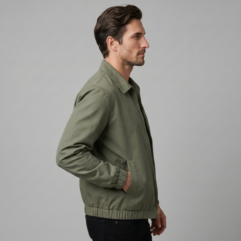 Men's Urban Casual Jacket with Zipper Details