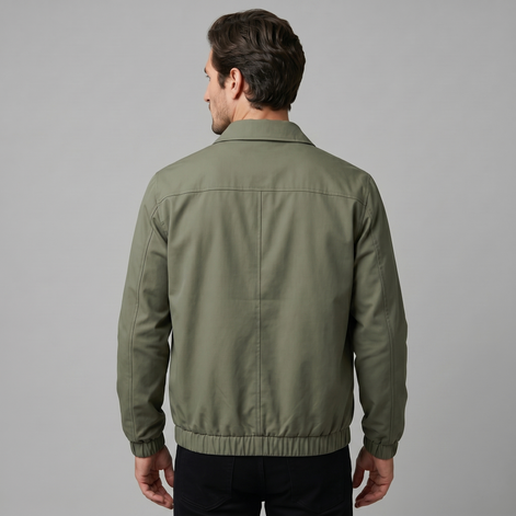 Men's Urban Casual Jacket with Zipper Details