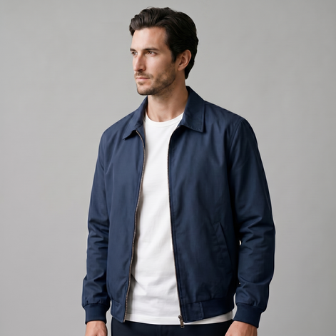 Men's Urban Casual Jacket with Zipper Details