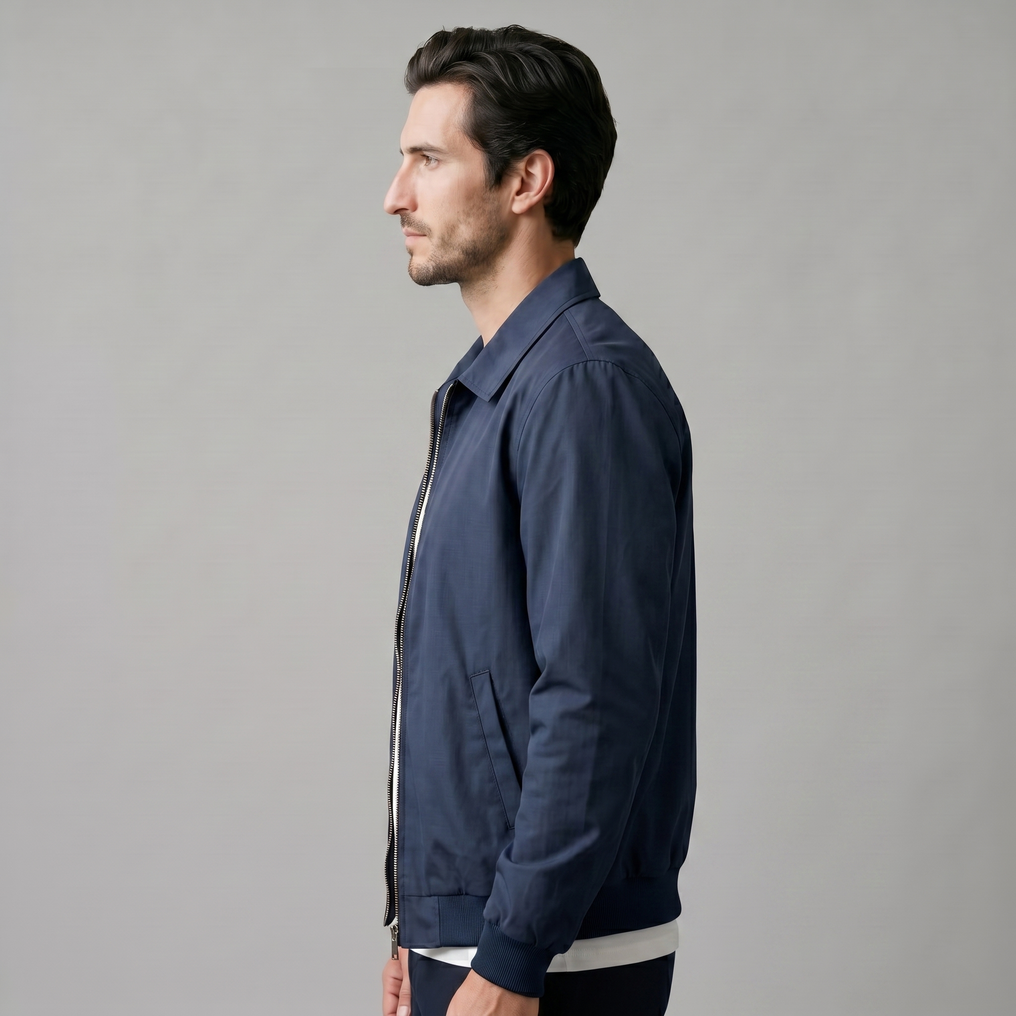 Men's Urban Casual Jacket with Zipper Details
