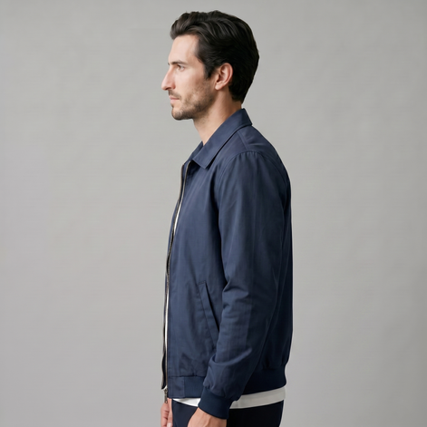 Men's Urban Casual Jacket with Zipper Details