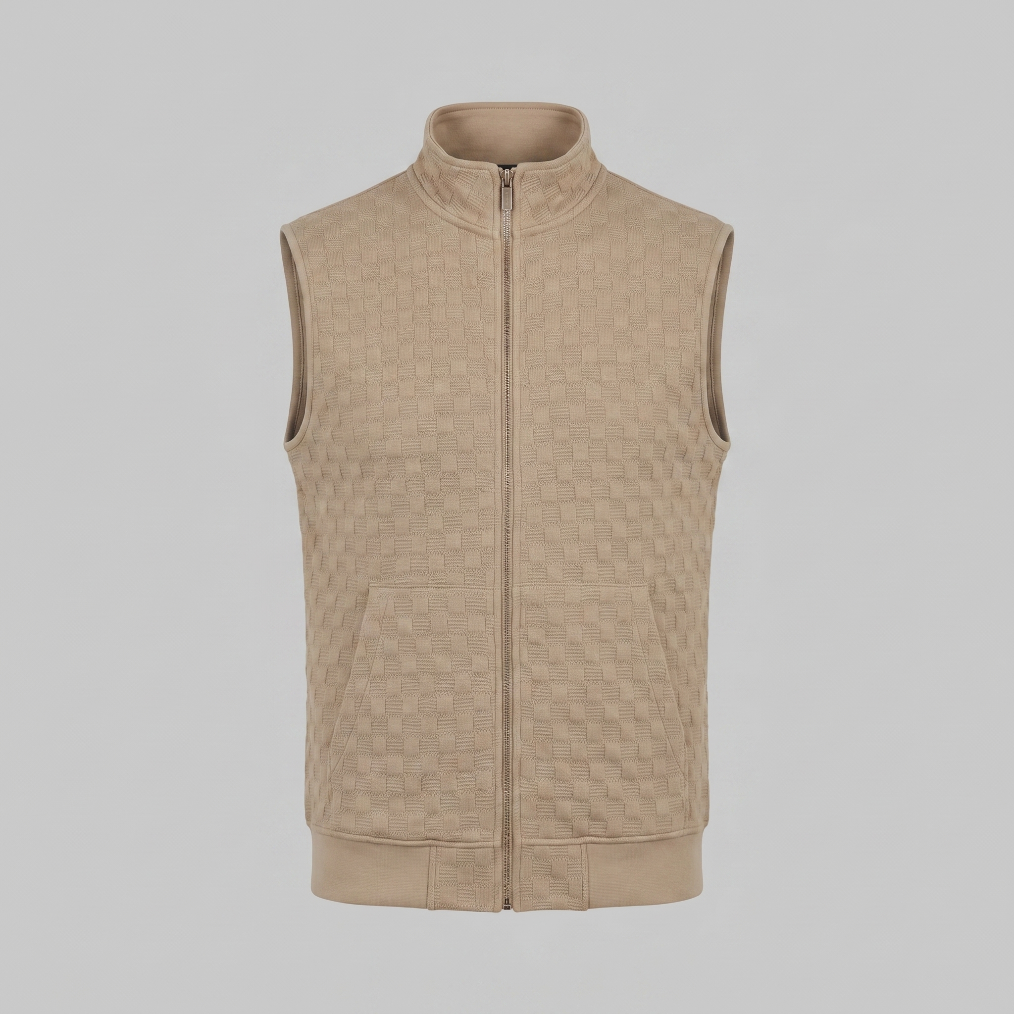 Men's Utility Zip Vest with Stand-Up Collar