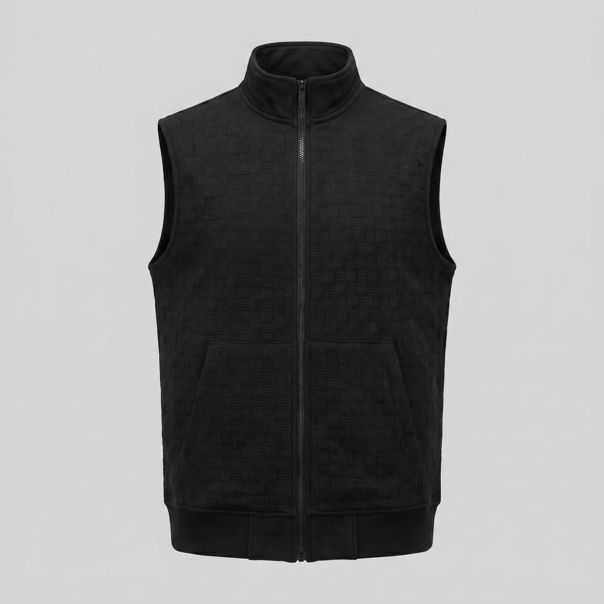 Men's Utility Zip Vest with Stand-Up Collar