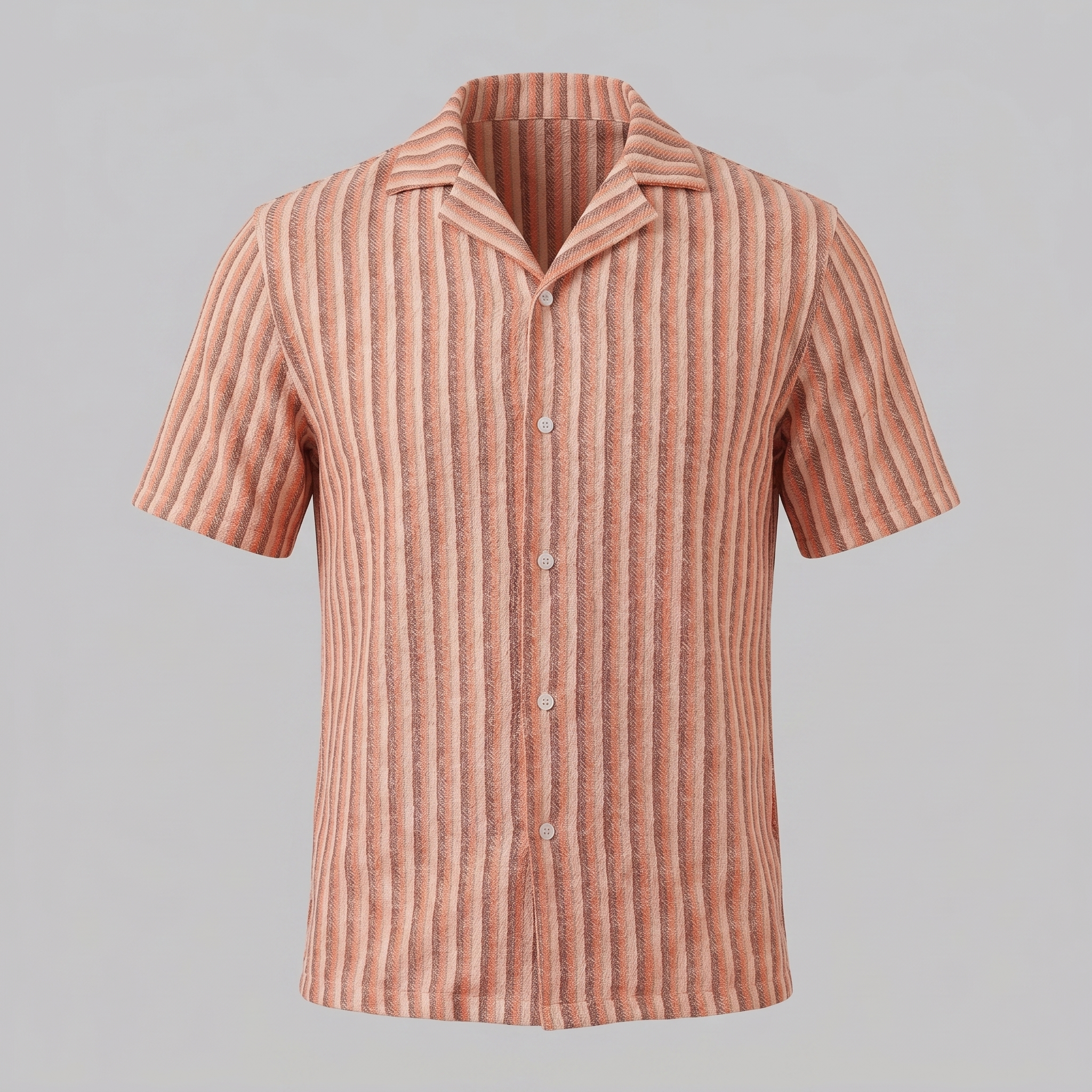 Men's Vertical Stripe Knit Resort Shirt