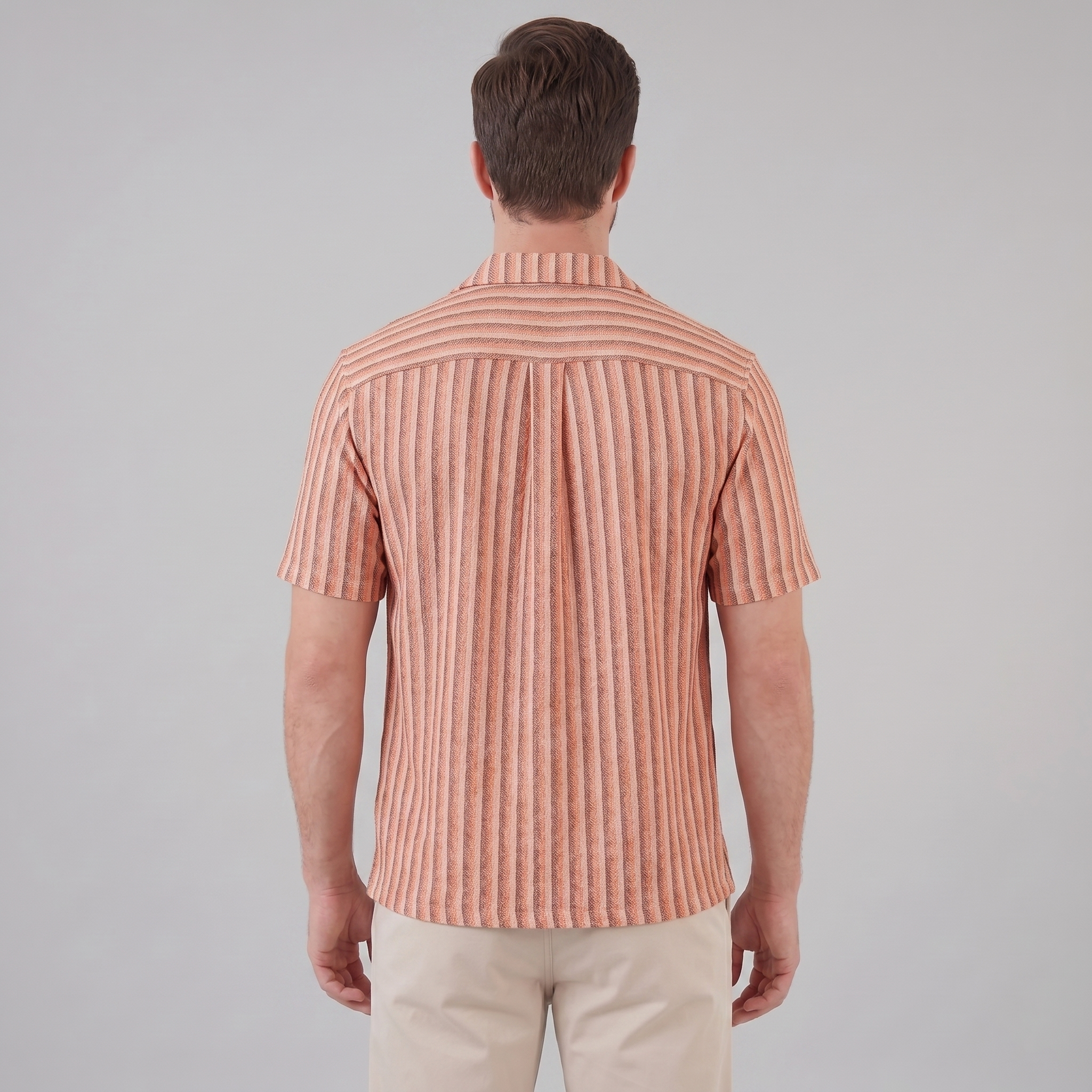 Men's Vertical Stripe Knit Resort Shirt