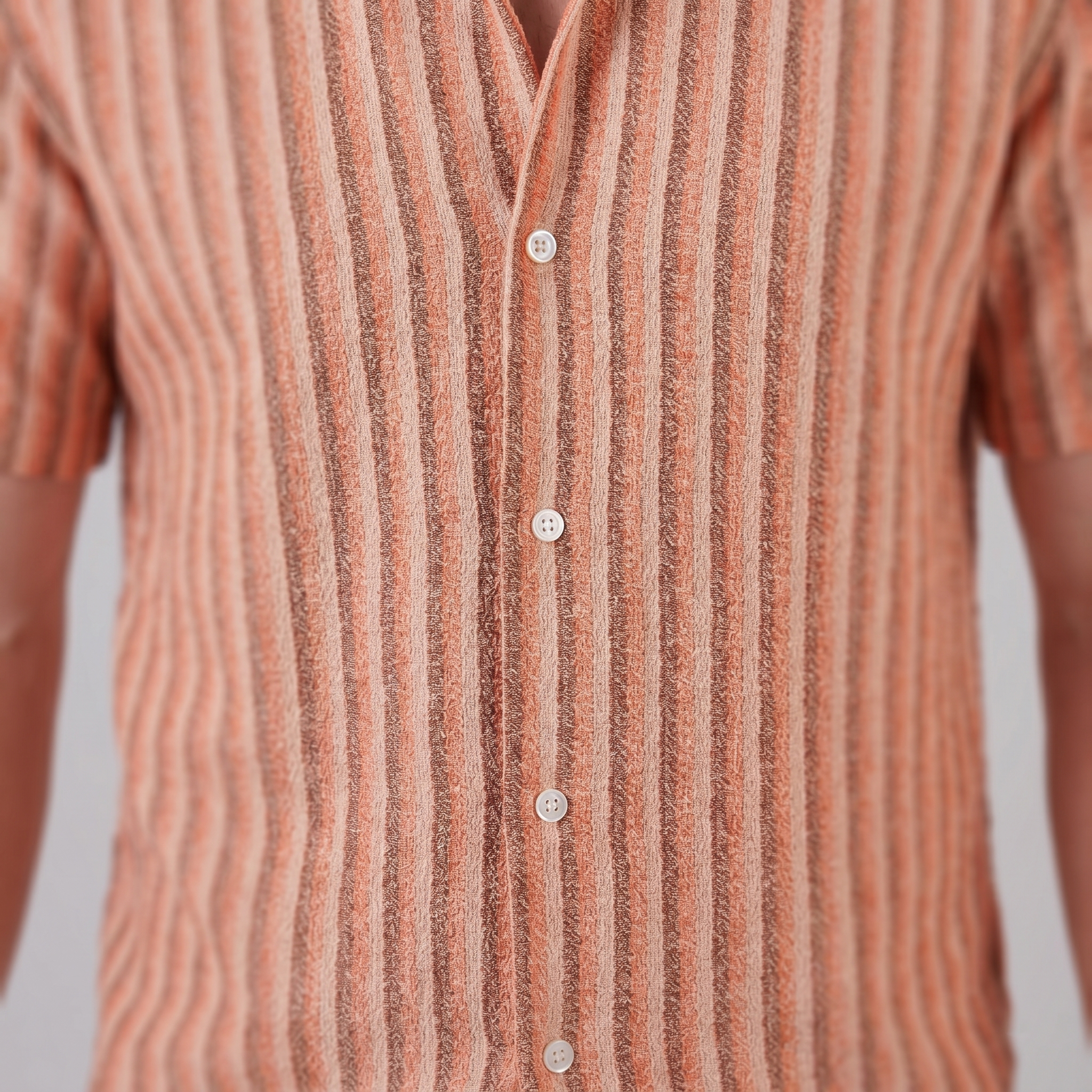 Men's Vertical Stripe Knit Resort Shirt