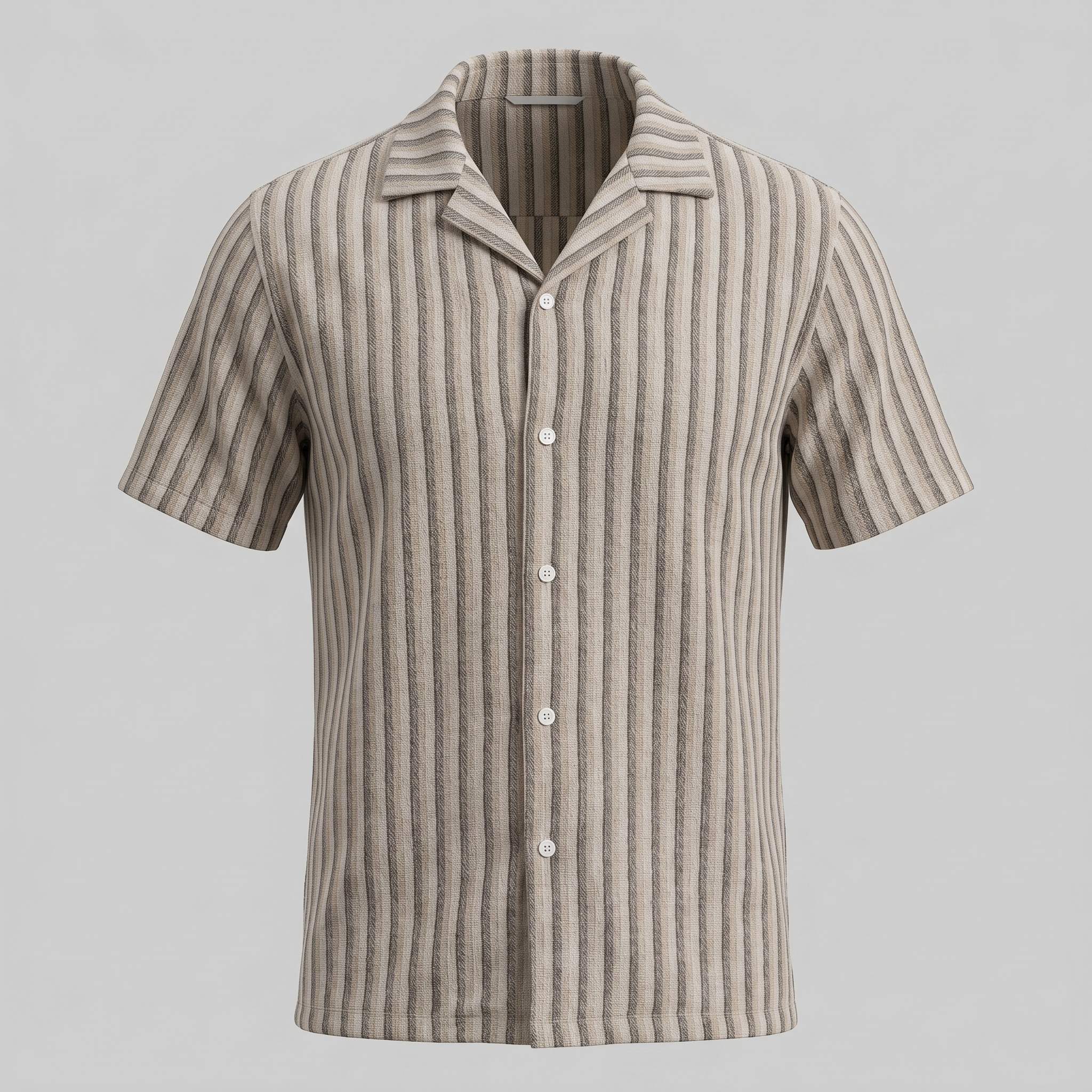 Men's Vertical Stripe Knit Resort Shirt