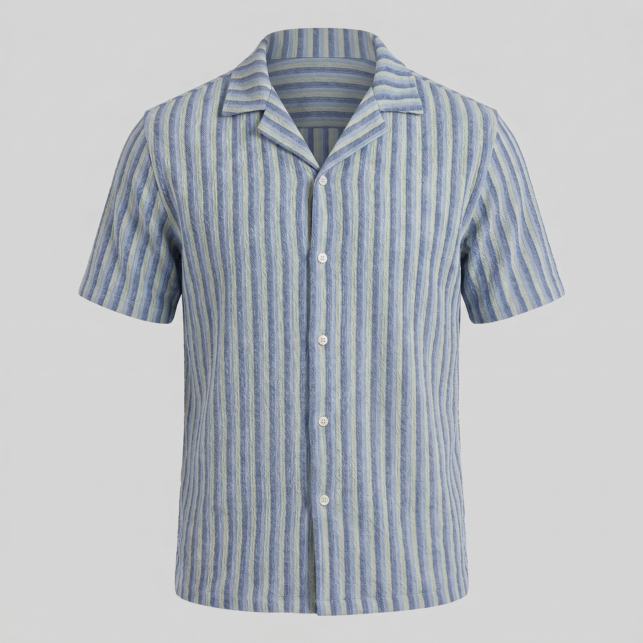 Men's Vertical Stripe Knit Resort Shirt