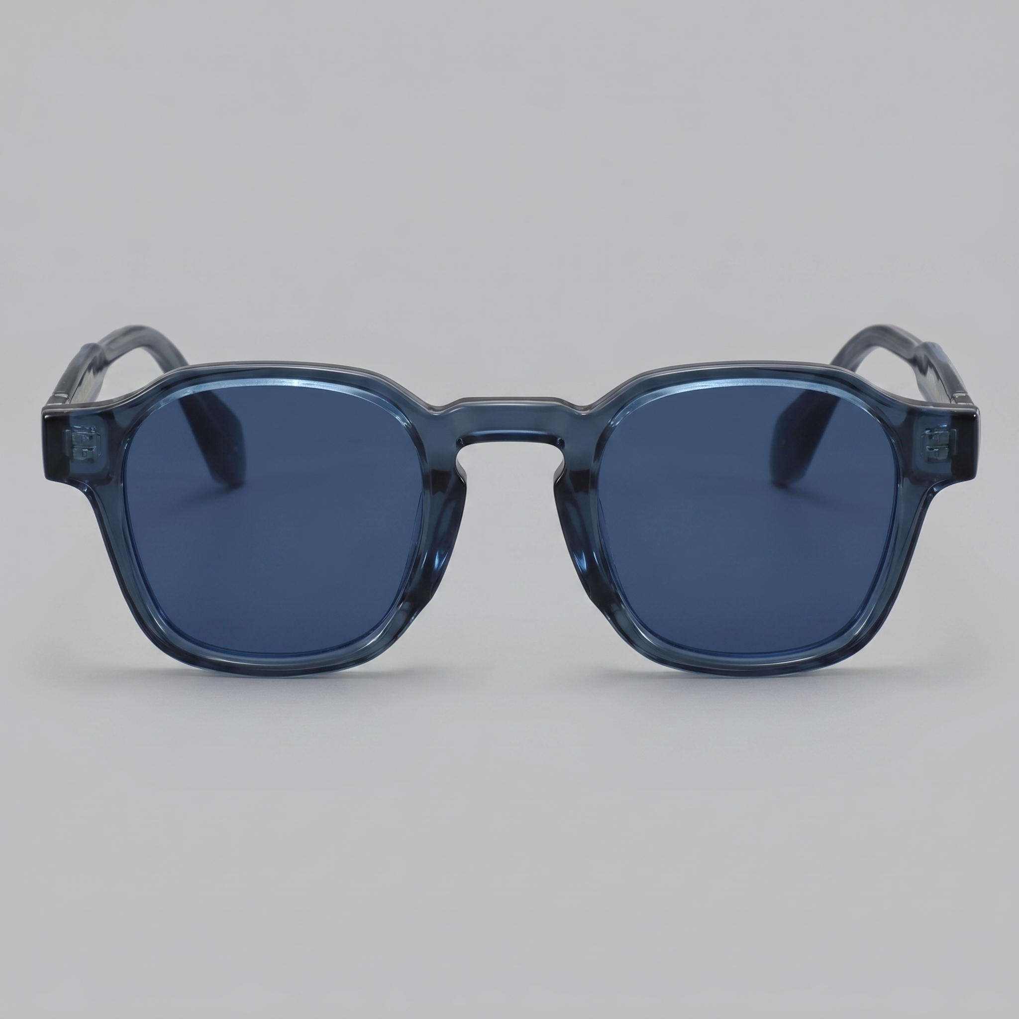Men's Vintage Square Sunglasses with Dark Lenses