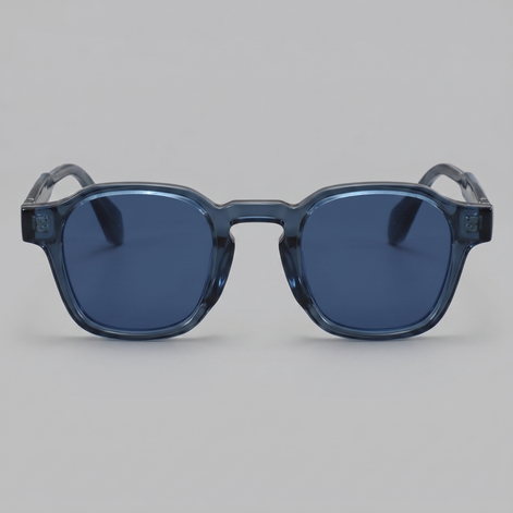 Men's Vintage Square Sunglasses with Dark Lenses