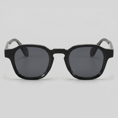Men's Vintage Square Sunglasses with Dark Lenses