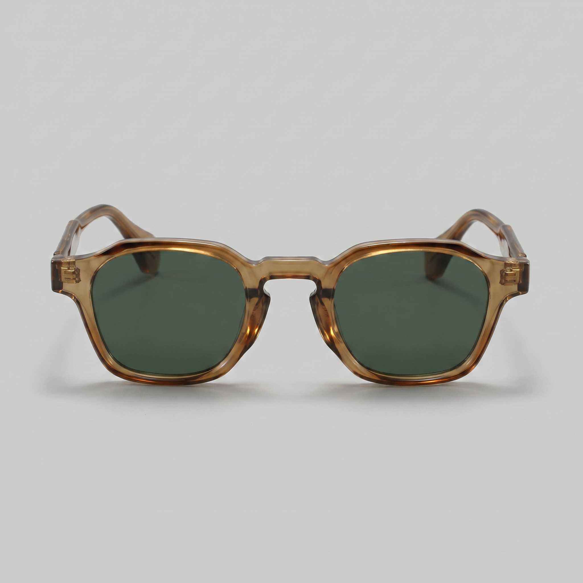 Men's Vintage Square Sunglasses with Dark Lenses