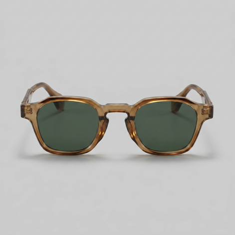 Men's Vintage Square Sunglasses with Dark Lenses