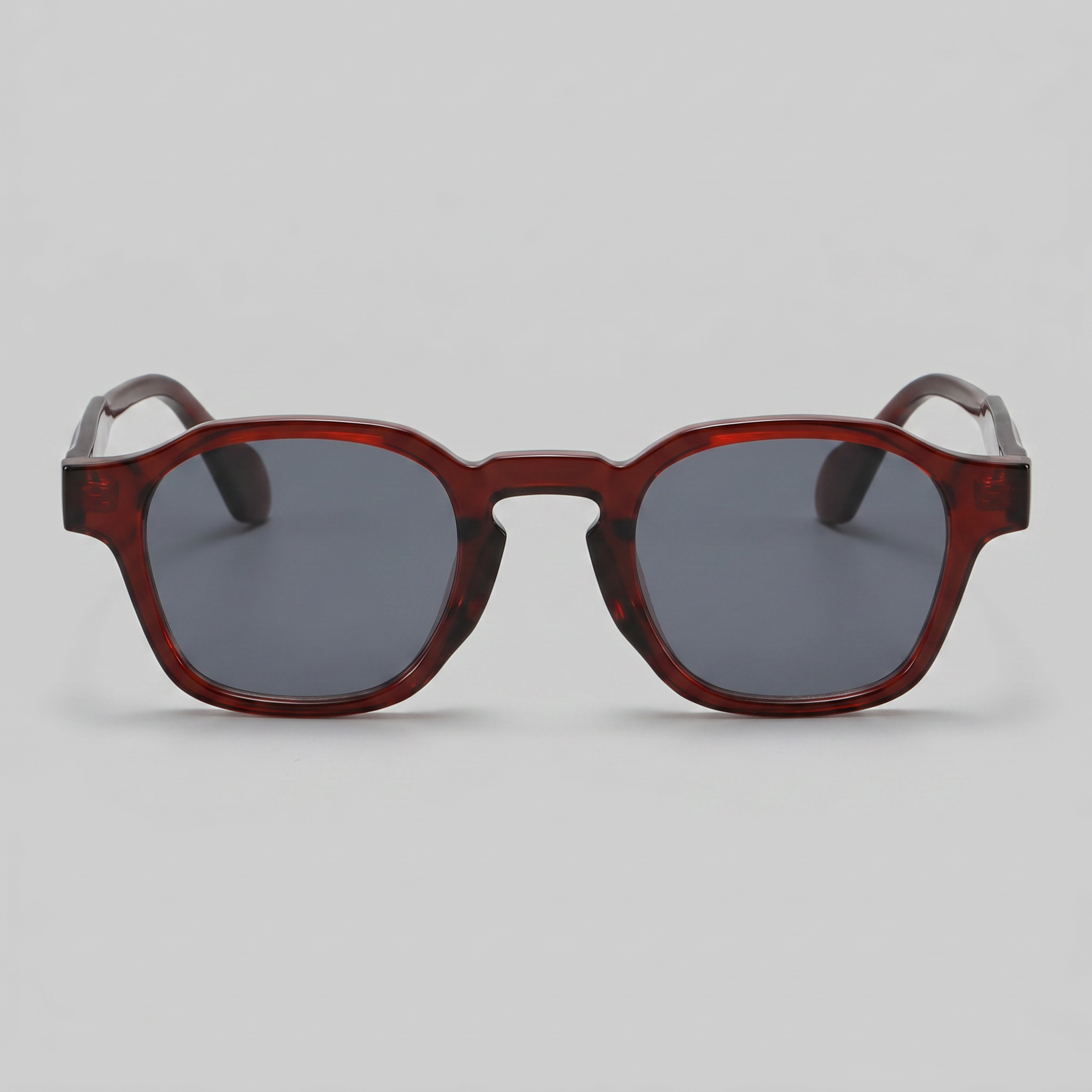 Men's Vintage Square Sunglasses with Dark Lenses