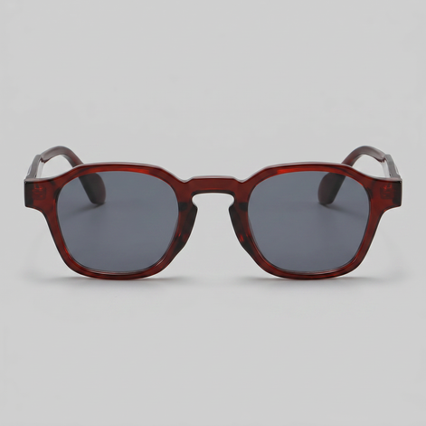 Men's Vintage Square Sunglasses with Dark Lenses