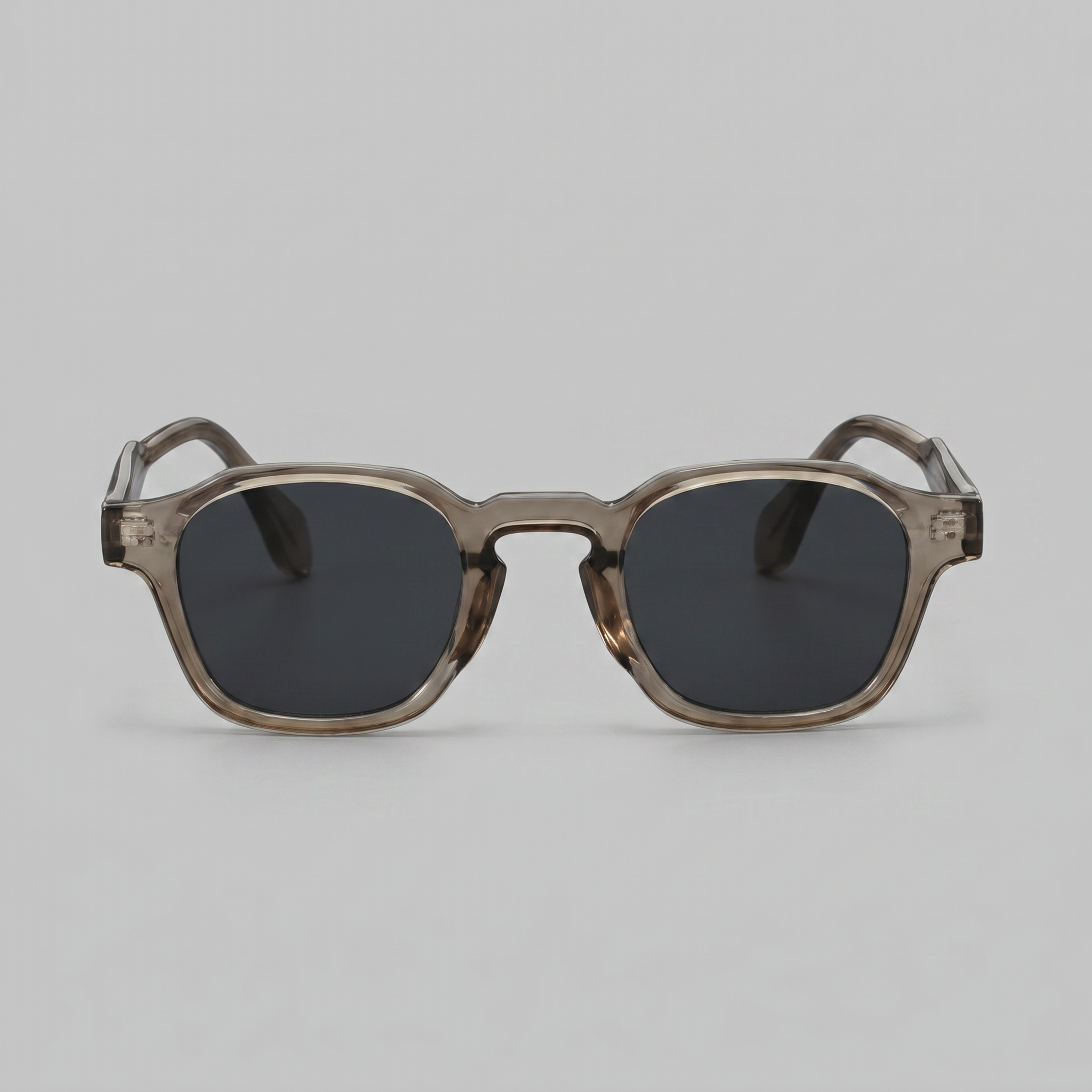Men's Vintage Square Sunglasses with Dark Lenses