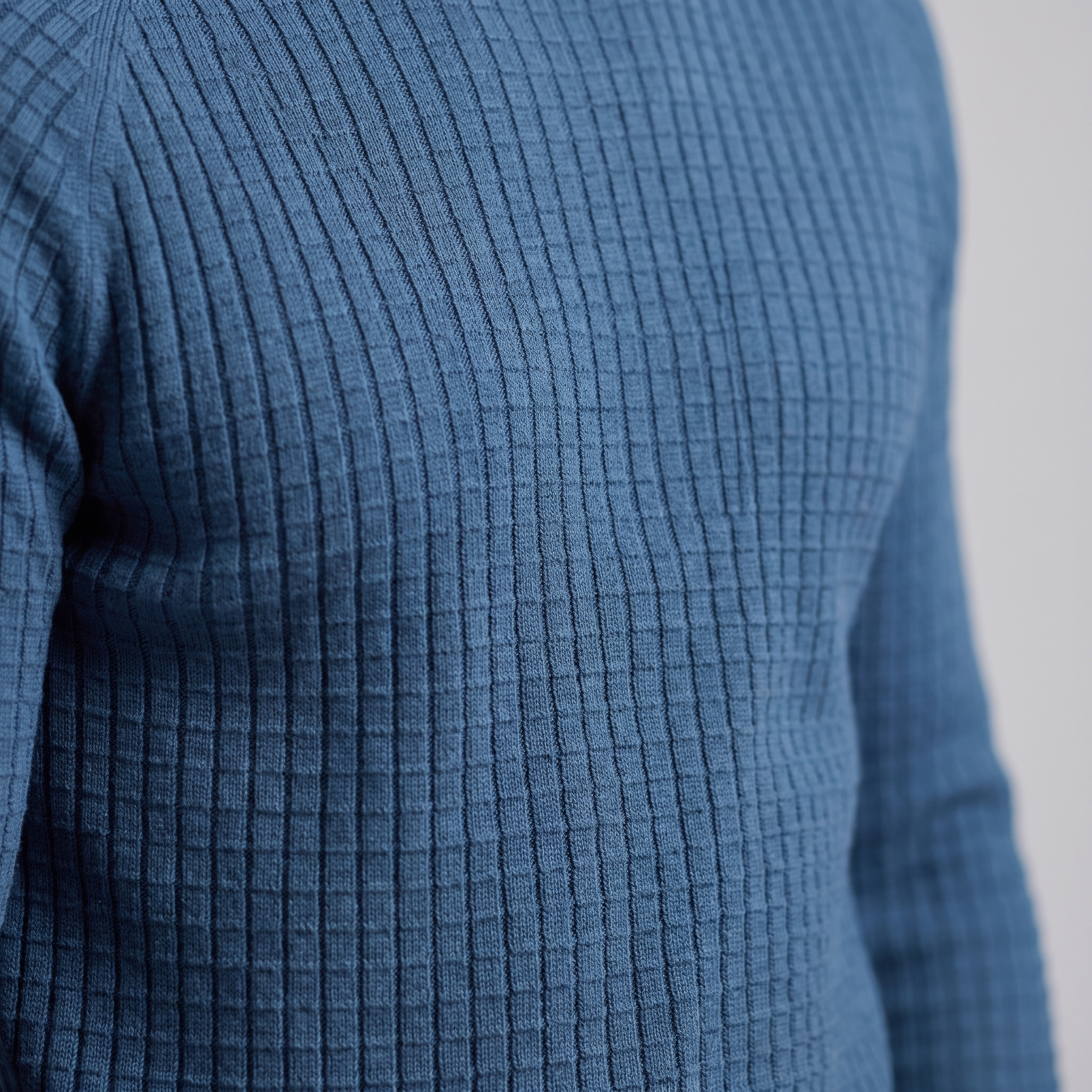 Men's Waffle Knit Crew Neck Sweater