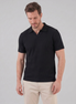 Men's Waffle Knit Open Collar Polo