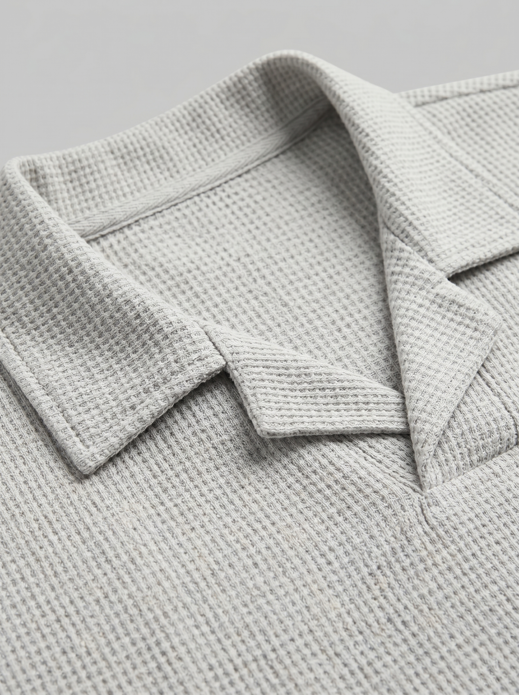 Men's Waffle Knit Polo and Shorts Set