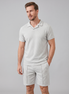 Men's Waffle Knit Polo and Shorts Set