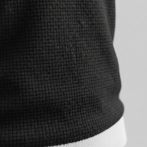 Men's Weave Contrast Trim Polo Shirt