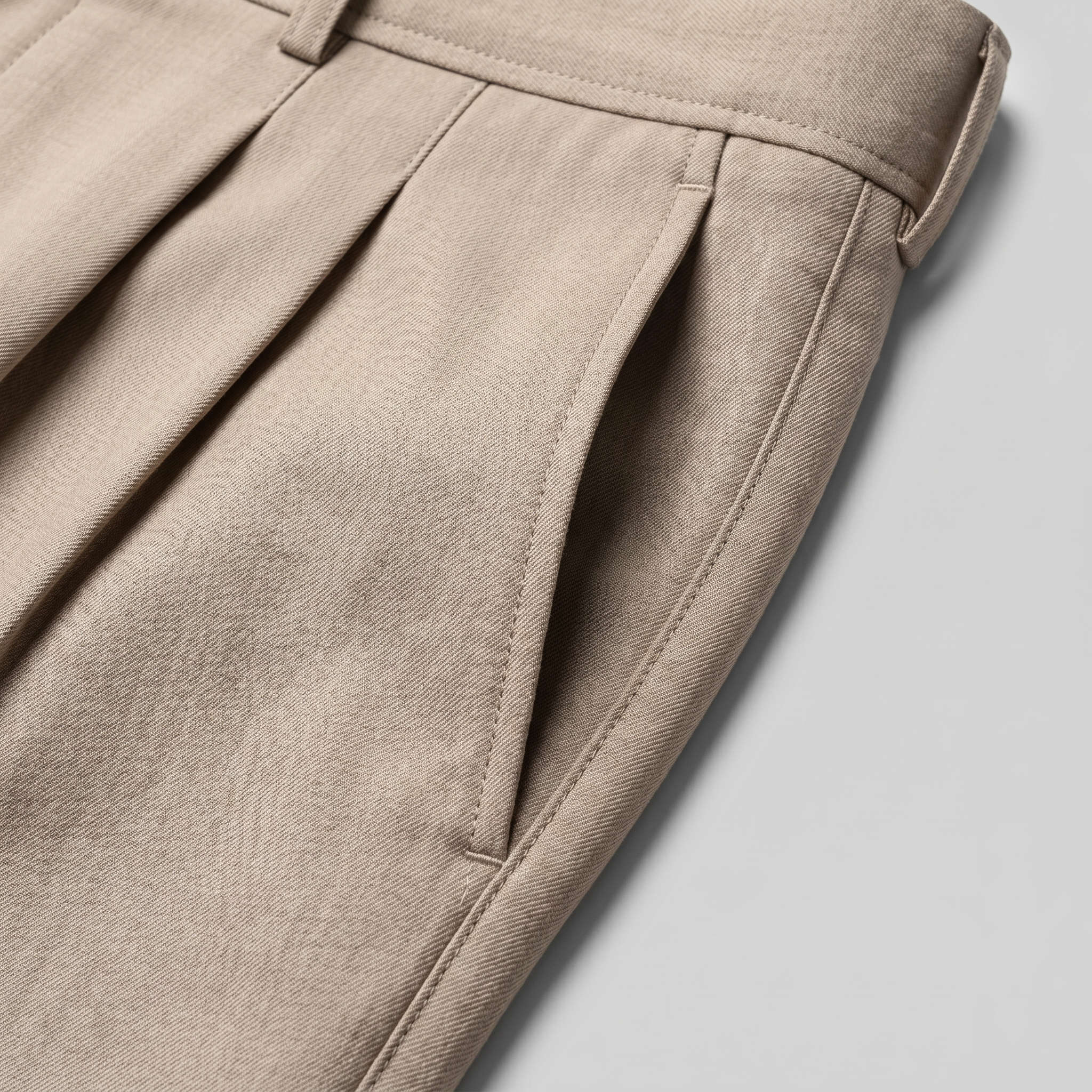 Men's Wide-Leg Belted Tailored Trousers
