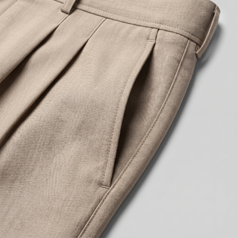Men's Wide-Leg Belted Tailored Trousers