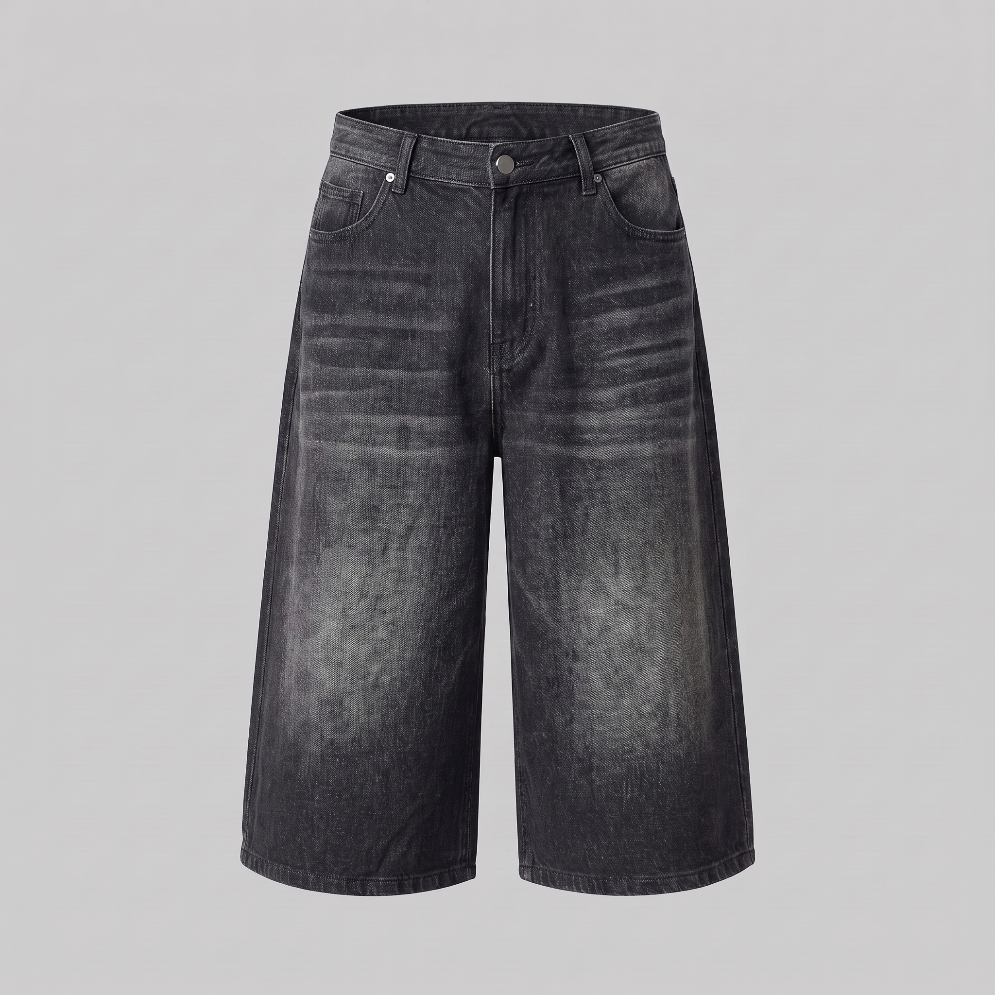 Men's Wide Leg Denim Shorts