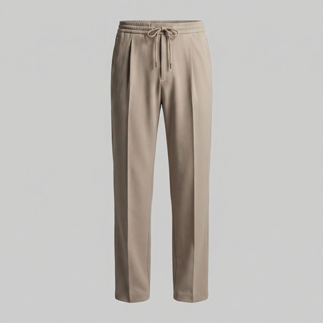 Men's Wide Leg Trousers with Drawstring