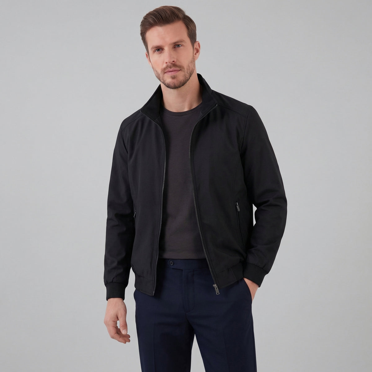 Men's Windproof High Collar Jacket