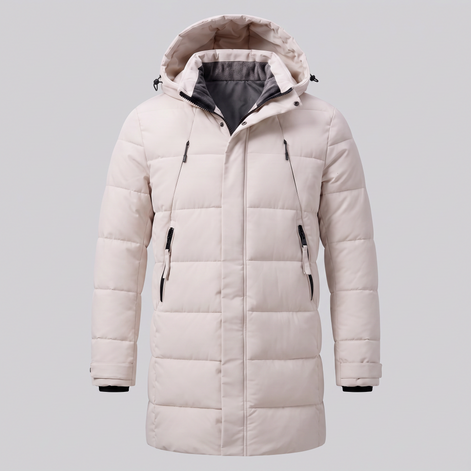 Men's Windproof Padded Parka Jacket