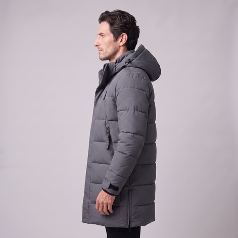 Men's Windproof Padded Parka Jacket