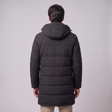 Men's Windproof Padded Parka Jacket