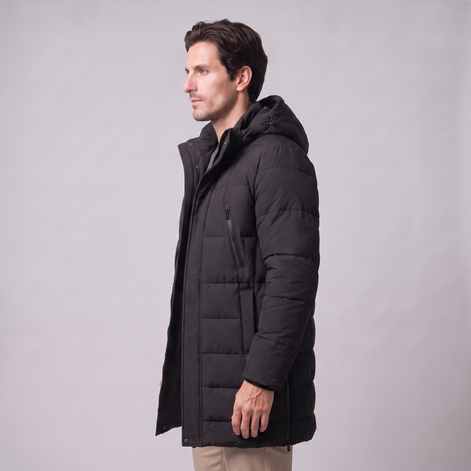 Men's Windproof Padded Parka Jacket