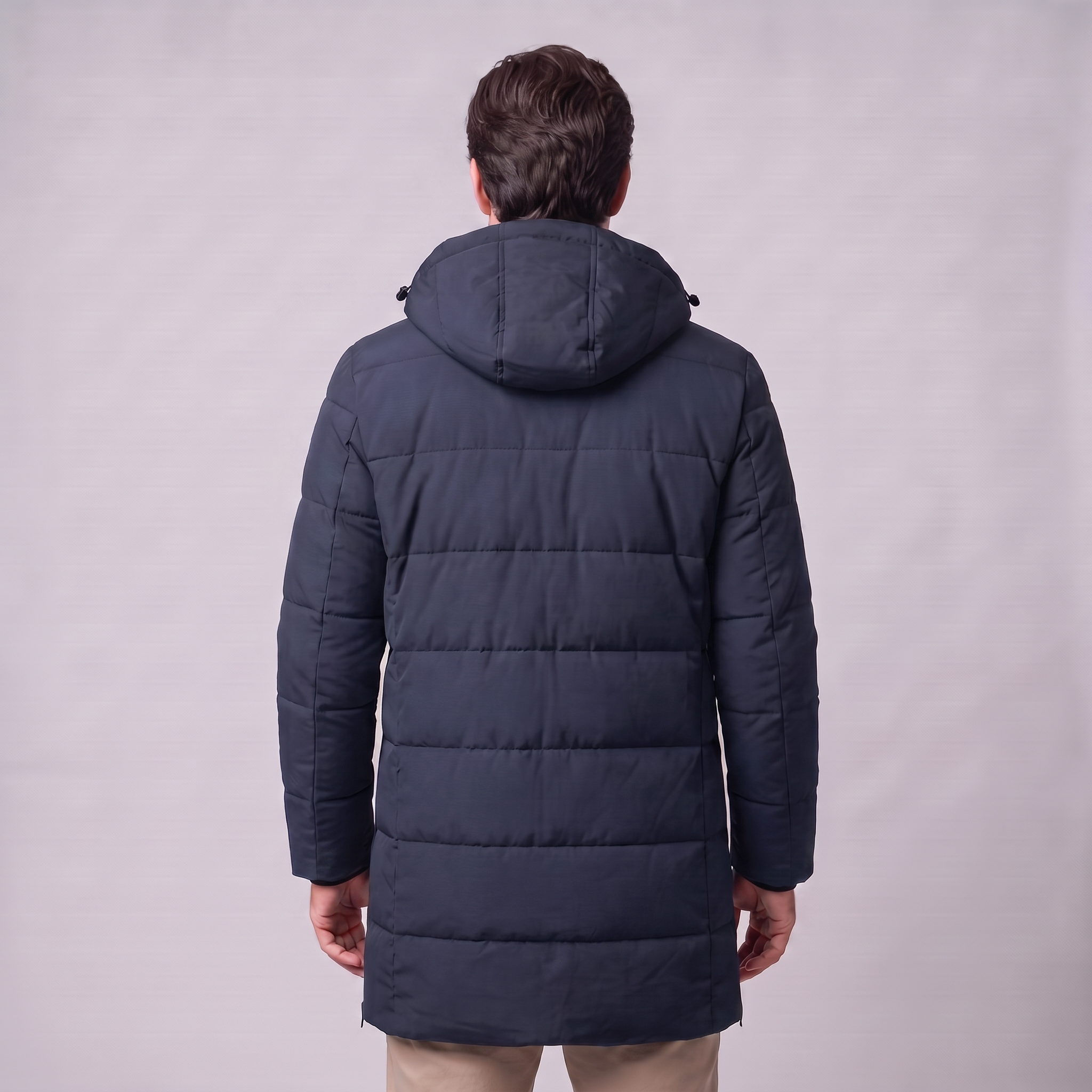 Men's Windproof Padded Parka Jacket