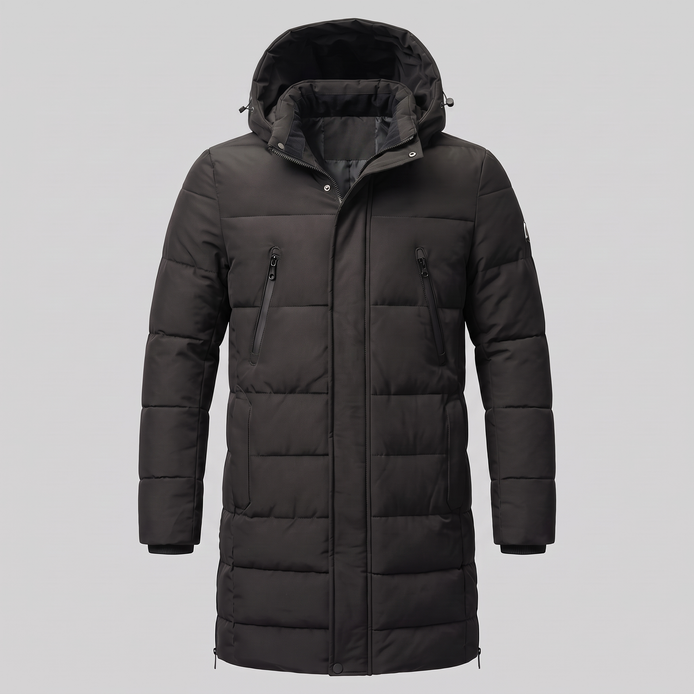 Men's Windproof Padded Parka Jacket