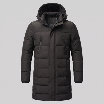 Men's Windproof Padded Parka Jacket