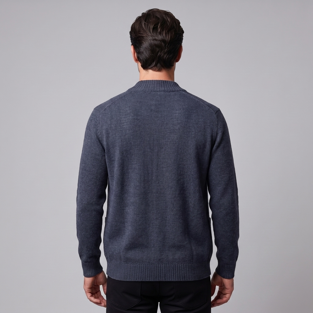 Men's Wool Button-Front Cardigan