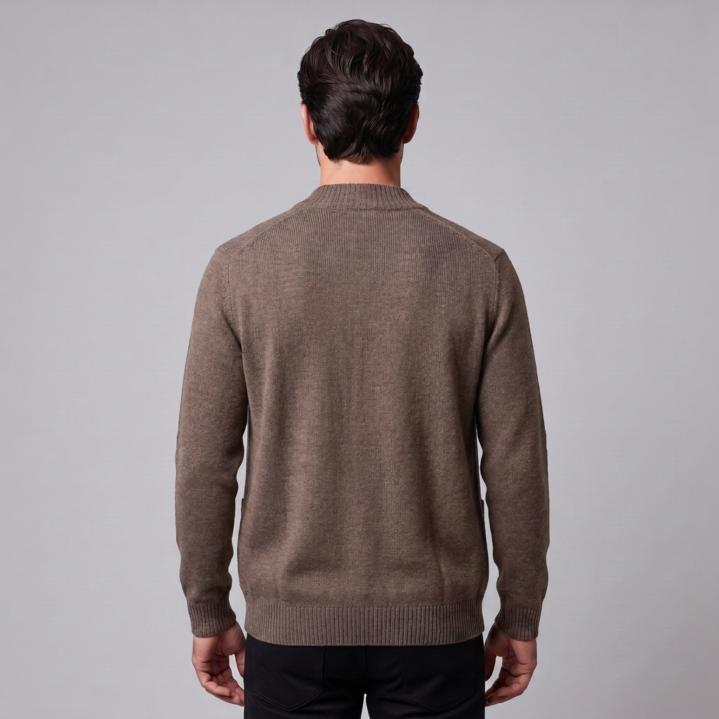 Men's Wool Button-Front Cardigan