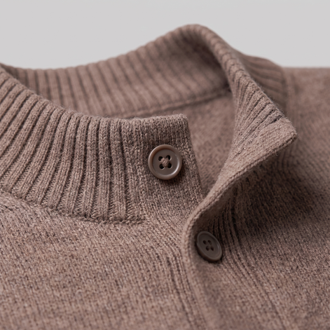 Men's Wool Button-Front Cardigan